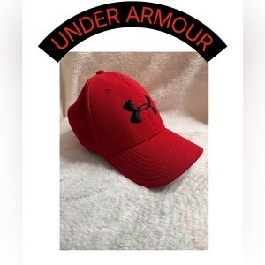UNDER ARMOUR Red and Black Hat MD/LG